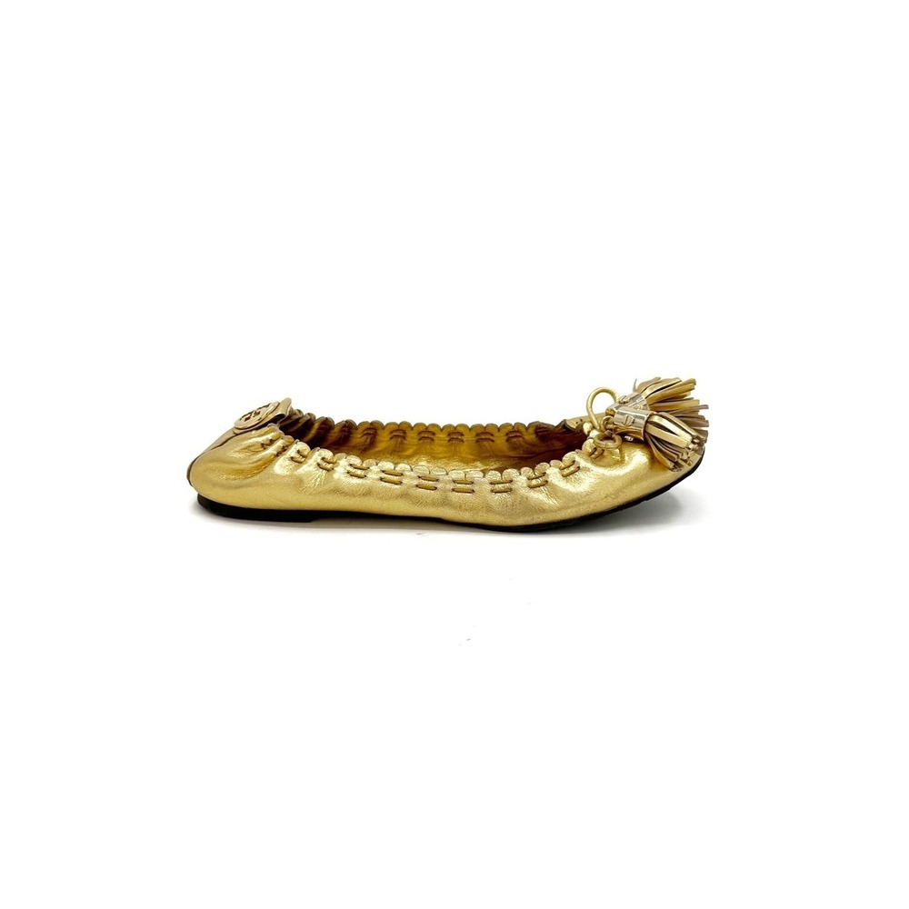 Tory Burch | Reese Gold Tassel Flats Size 5.5